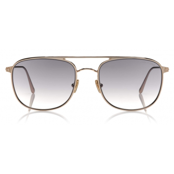 Tom Ford - Jake Sunglasses - Square Sunglasses - Gold - FT0827 - Sunglasses  - Tom Ford Eyewear - Avvenice