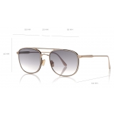 Tom Ford - Jake Sunglasses - Square Sunglasses - Gold - FT0827 - Sunglasses - Tom Ford Eyewear