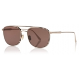 Tom Ford - Jake Sunglasses - Occhiali da Sole Quadrati - Oro Rosa Marrone - FT0827 - Occhiali da Sole - Tom Ford Eyewear