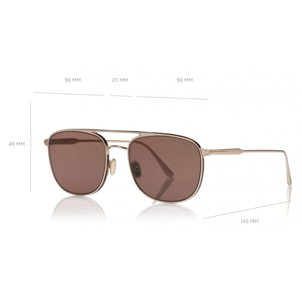 Tom Ford - Jake Sunglasses - Square Sunglasses - Rose Gold Brown - FT0827 -  Sunglasses - Tom Ford Eyewear - Avvenice