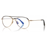 Tom Ford -  Blue Block Pilot Opticals - Pilot Optical Glasses - Gold - FT5693-B - Optical Glasses - Tom Ford Eyewear