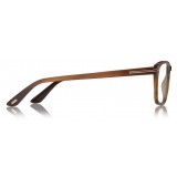 Tom Ford - Rectangular Key Bridge Horn Optical Glasses - Light Horn - FT5718-P - Optical Glasses - Tom Ford Eyewear