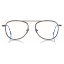 Tom Ford - Round Shape Blue Block Optical - Rutenio Scuro - FT5691-B - Occhiali da Vista - Tom Ford Eyewear