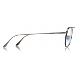 Tom Ford - Round Shape Blue Block Optical -   Dark Ruthenium - FT5691-B - Optical Glasses - Tom Ford Eyewear