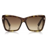 Tom Ford - Leah Sunglasses - Occhiali da Sole Quadrati - Havana Scuro - FT0849 - Occhiali da Sole - Tom Ford Eyewear