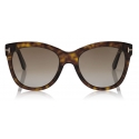 Tom Ford - Wallace Sunglasses - Occhiali da Sole Cat-Eye - Havana Scuro - FT0870 - Occhiali da Sole - Tom Ford Eyewear