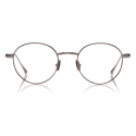Tom Ford - Titanium Leather Temple Optical - Dark Ruthenium - FT5717-P - Optical Glasses - Tom Ford Eyewear