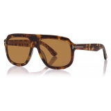 Tom Ford - Ronan Sunglasses - Navigator Sunglasses - Vintage Havana - FT0743 - Sunglasses - Tom Ford Eyewear
