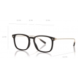 Tom Ford - Key Bridge Round Horn Optical - Black Horn - FT5722-P - Optical Glasses - Tom Ford Eyewear