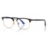 Tom Ford - Key Bridge Round Horn Optical - Black - FT5722-P - Optical Glasses - Tom Ford Eyewear