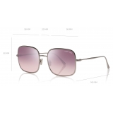 Tom Ford - Keira Sunglasses - Square Sunglasses - Shiny Light Ruthenium - FT0865 - Sunglasses - Tom Ford Eyewear