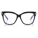 Tom Ford - Square Shape Blue Block Optical - Square Optical Glasses - Black - FT5704-B - Optical Glasses - Tom Ford Eyewear
