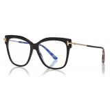 Tom Ford - Square Shape Blue Block Optical - Square Optical Glasses - Black - FT5704-B - Optical Glasses - Tom Ford Eyewear