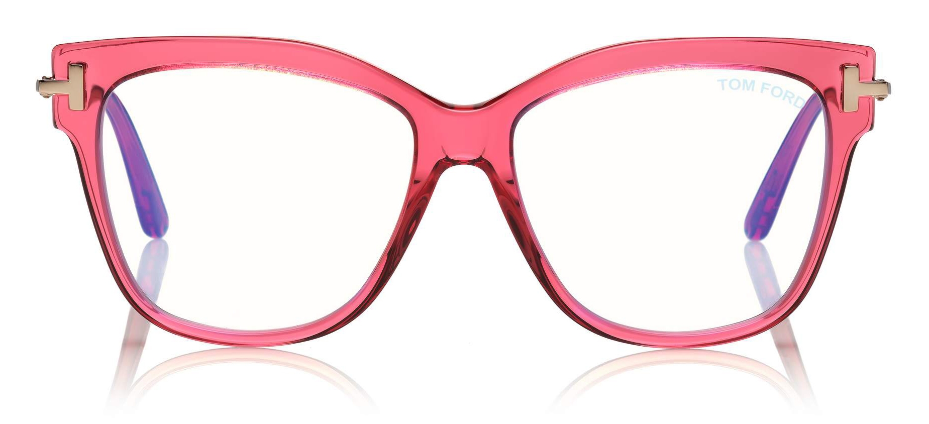 Tom Ford - Square Shape Blue Block Optical - Shiny Red - FT5704-B - Optical  Glasses - Tom Ford Eyewear - Avvenice