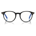 Tom Ford - Round Shape Blue Block Optical -  Nero - FT5704-B - Occhiali da Vista - Tom Ford Eyewear