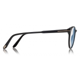 Tom Ford - Square Shape Blue Block Optical - Black - FT5704-B - Optical Glasses - Tom Ford Eyewear