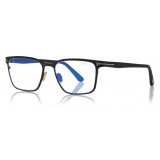 Tom Ford - Blue Block Squared Opticals - Square Optical Glasses - Black - FT5733-B - Optical Glasses - Tom Ford Eyewear