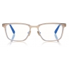 Tom Ford - Blue Block Squared Opticals - Shiny Rose Gold - FT5733-B - Optical Glasses - Tom Ford Eyewear