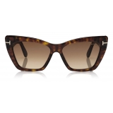 Tom Ford - Wyatt Sunglasses - Square Sunglasses - Dark Havana - FT0871 - Sunglasses - Tom Ford Eyewear