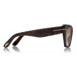 Tom Ford - Wyatt Sunglasses - Occhiali da Sole Quadrati - Havana Scuro - FT0871 - Occhiali da Sole - Tom Ford Eyewear