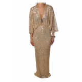Elisabetta Franchi - Abito Lungo in Paillettes - Oro - Abito - Made in Italy - Luxury Exclusive Collection