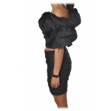 Elisabetta Franchi - Set Draped Top and Skirt - Black - Dress - Made in Italy - Luxury Exclusive Collection
