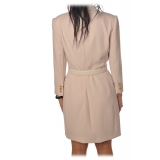Elisabetta Franchi - Mini Dress Frock Coat Model - Lime - Dress - Made in Italy - Luxury Exclusive Collection