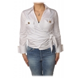 Elisabetta Franchi - Screwed Model Shirt - White - Shirt - Made in Italy - Luxury Exclusive Collection