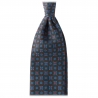 Viola Milano - Artisan Floral Handprinted Ancient Madder Silk Tie - Brown - Made in Italy - Luxury Exclusive Collection