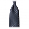 Viola Milano - Cravatta Artigianale in Seta con Stampa Floreale - Grigio - Made in Italy - Luxury Exclusive Collection