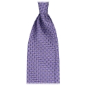 Viola Milano - Chain Lock Selftipped Italian Silk Tie - Violet - Made in Italy - Luxury Exclusive Collection