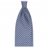 Viola Milano - Cravatta a Catena Maillon in Seta Italiana - Navy / Bianca - Made in Italy - Luxury Exclusive Collection