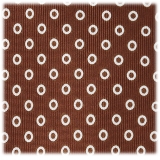 Viola Milano - Circle Printed Selftipped Italian Silk Tie - Brown/ White - Made in Italy - Luxury Exclusive Collection