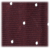 Viola Milano - Classic Polka Dot 3-fold Grenadine Tie - Wine/ White - Made in Italy - Luxury Exclusive Collection