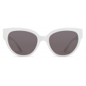 Balenciaga - Flat-D Frame Sunglasses - White - Sunglasses - Balenciaga Eyewear