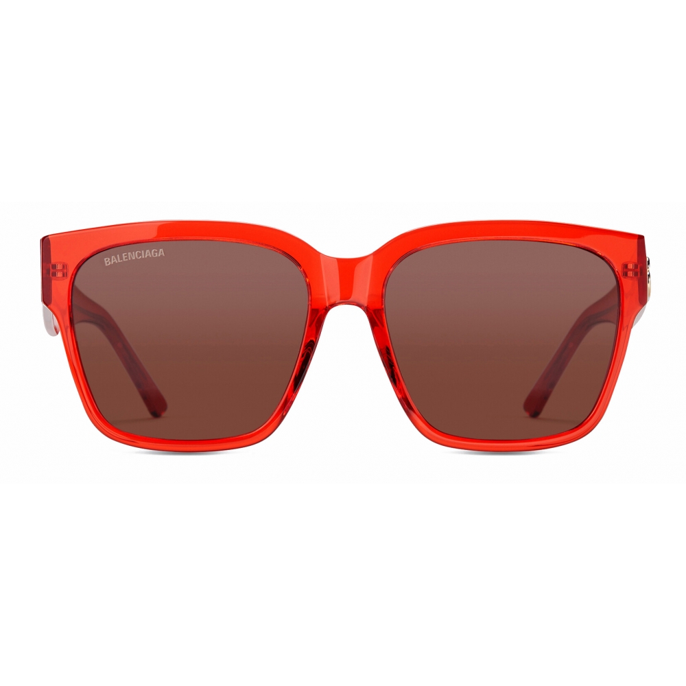 Balenciaga - Flat Square Sunglasses - Red - Sunglasses - Balenciaga Eyewear