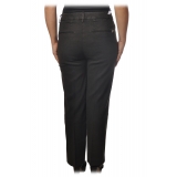 Dondup - Straight Leg Trousers with Strap - Black - Trousers - Luxury Exclusive Collection