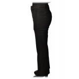 Dondup - Pantalone Gamba Dritta con Cinturino - Nero - Pantalone - Luxury Exclusive Collection