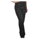 Dondup - Pantalone Gamba Dritta con Cinturino - Nero - Pantalone - Luxury Exclusive Collection