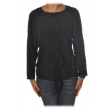 Dondup - Blusa con Rouches - Nero - Top - Luxury Exclusive Collection