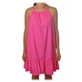 Dondup - Wide Dress with Flounce - Fuchsia - Dresses - Luxury Exclusive Collection