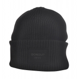 Dondup - Ribbed Hat with Logo - Black - Hats - Luxury Exclusive Collection