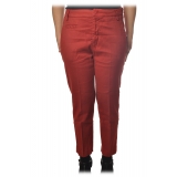 Dondup - Pantalone Gamba Affusolata con Cinturino - Rosso - Pantalone - Luxury Exclusive Collection