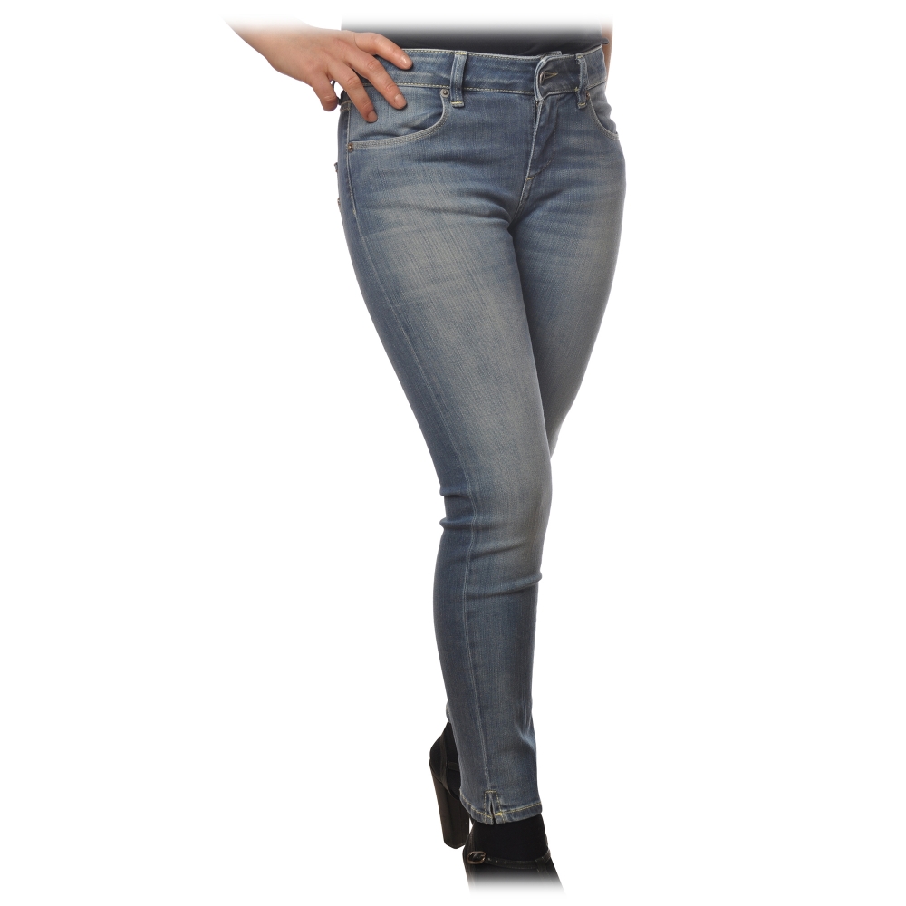 Dondup - Jeans Straight Cinque Tasche Elasticizzato - Denim - Pantalone - Luxury Exclusive Collection
