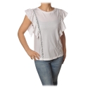 Dondup - T-shirt Dettaglio Passamaneria - Bianco - T-shirt - Luxury Exclusive Collection