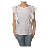 Dondup - T-shirt Dettaglio Passamaneria - Bianco - T-shirt - Luxury Exclusive Collection