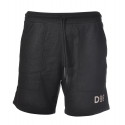 Dondup - Bermuda in Sponge Effect Fabric - Black - Trousers - Luxury Exclusive Collection