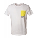 Dondup - T-shirt con Dettaglio Geometrico Colorato - Bianco - T-shirt - Luxury Exclusive Collection