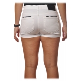 Dondup - Denim Shorts with Contrast Details - White - Trousers - Luxury Exclusive Collection