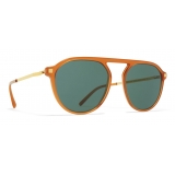 Mykita - Helgi - Lite - Dark Amber Gold Dark Green - Acetate Collection - Sunglasses - Mykita Eyewear